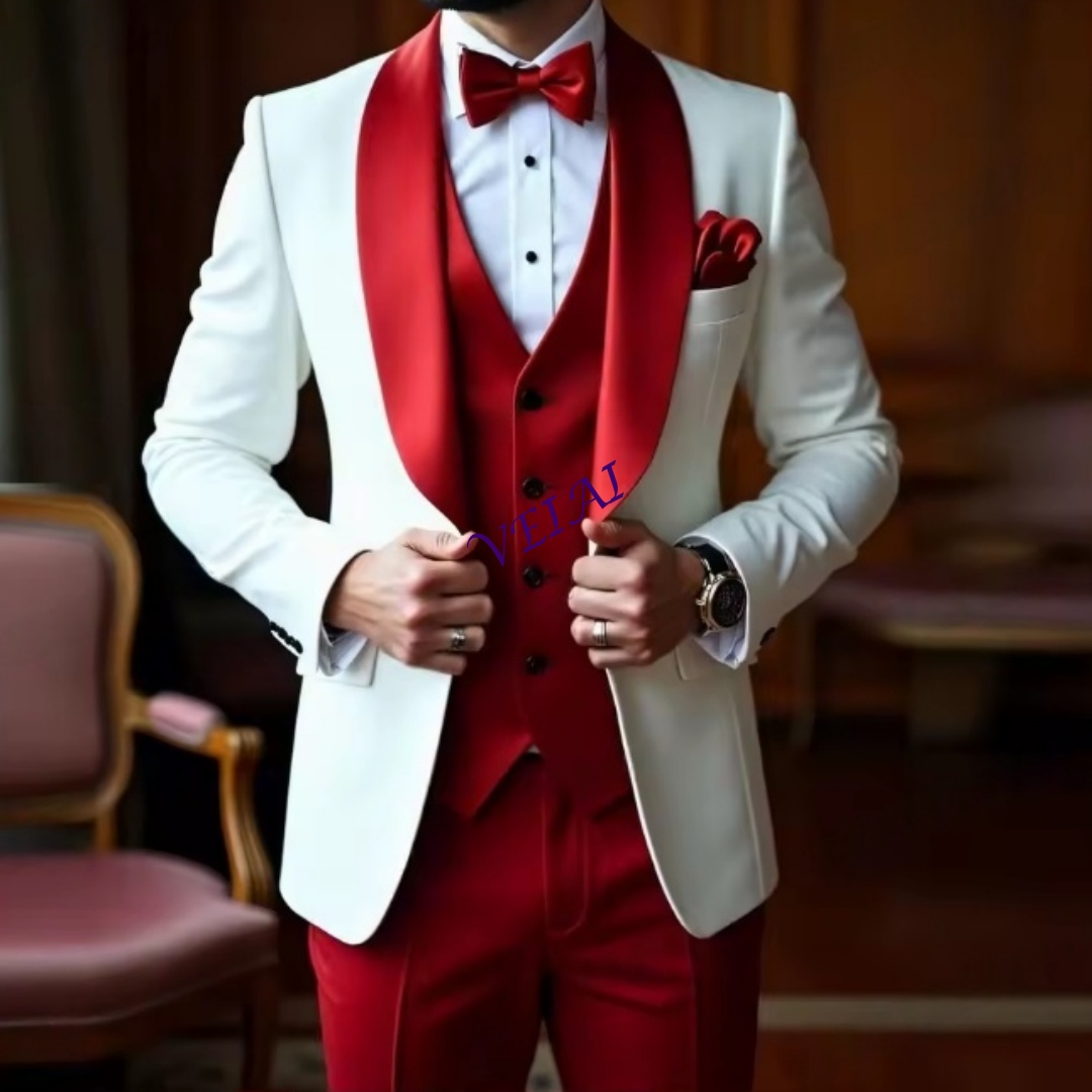 Men'S Grooming Daily - Özel Tasarım Beyaz ve Kırmızı Erkek