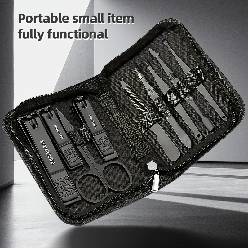 Men'S Grooming Essentials - 9 Parçalı 1'de Manikür Seti Pedikür