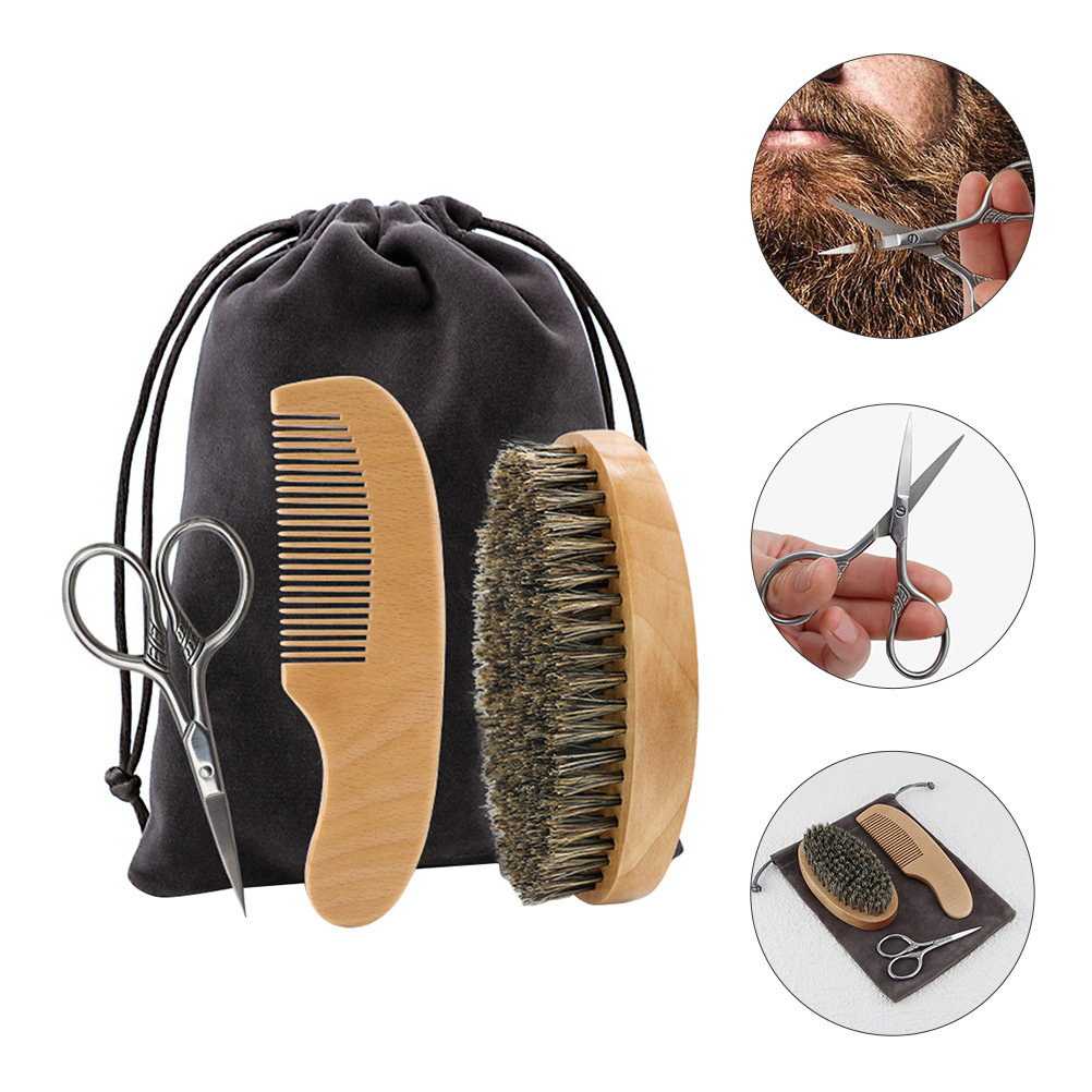 Mens Grooming Kit Gift - Erkekler için 1 Set Profesyonel Sakal
